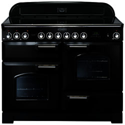 Rangemaster Classic Deluxe 110 Electric Range Cooker Gloss Black